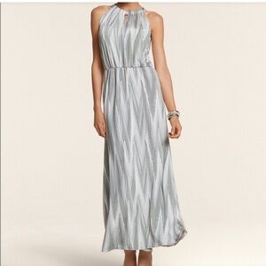 ***NWT***Chicos Elegant Gray Maxi Dress